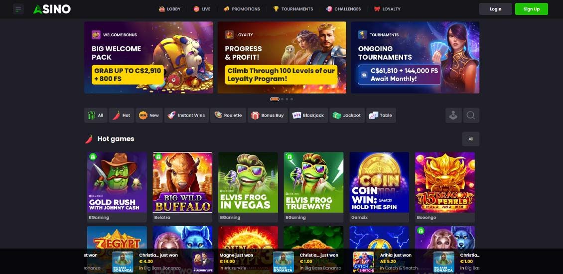 Başarıbet Casino ana sayfasının görüntüsü